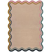 TEPPICH aus Wolle WINCH in Beige, mit Bordüre, 120 x 170 cm - Beige, Textil (170/120cm) - KADIMA DESIGN