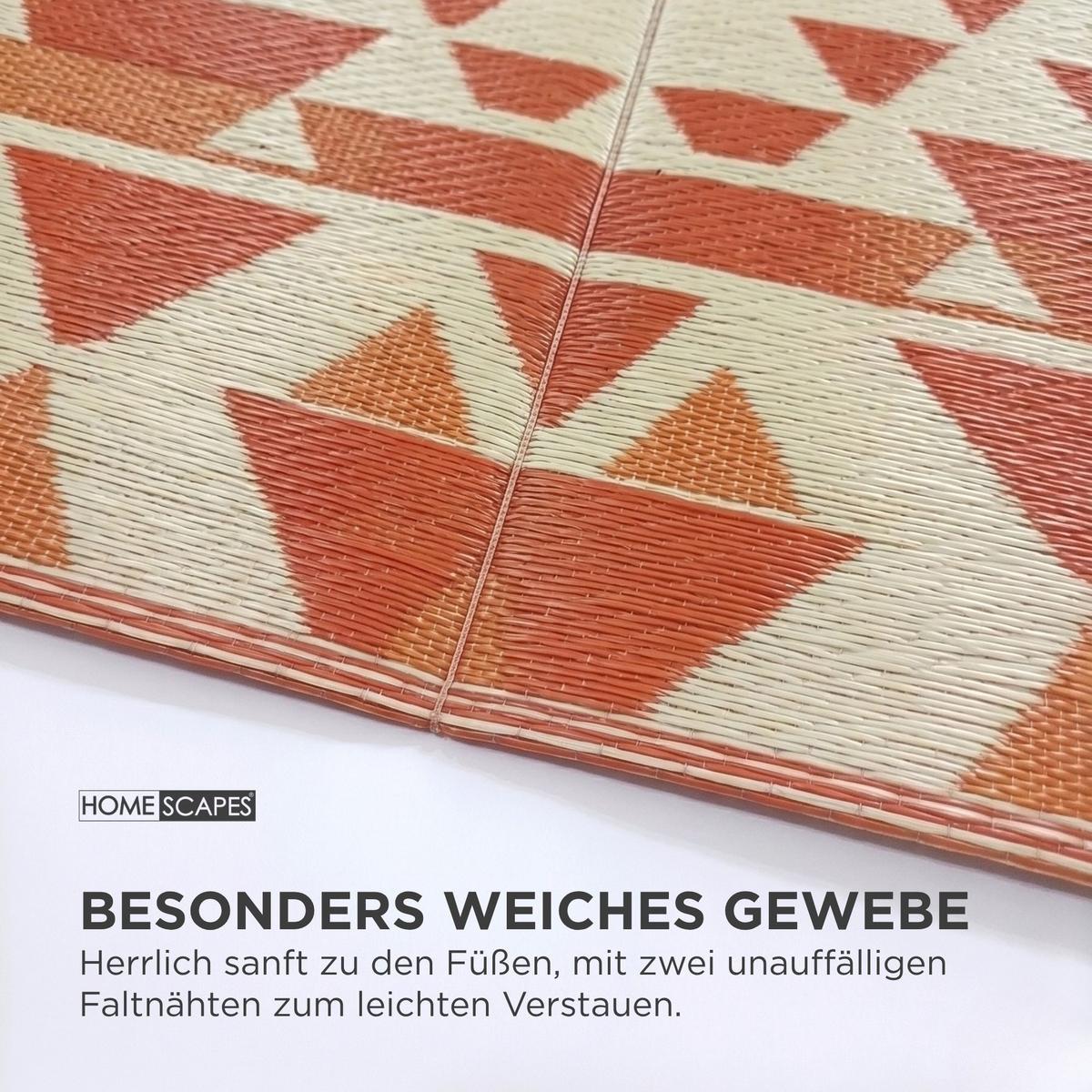 OUTDOORTEPPICH Anya, Ethno-Muster 240/300 cm - Orange, Kunststoff (240/300cm) - Homescapes