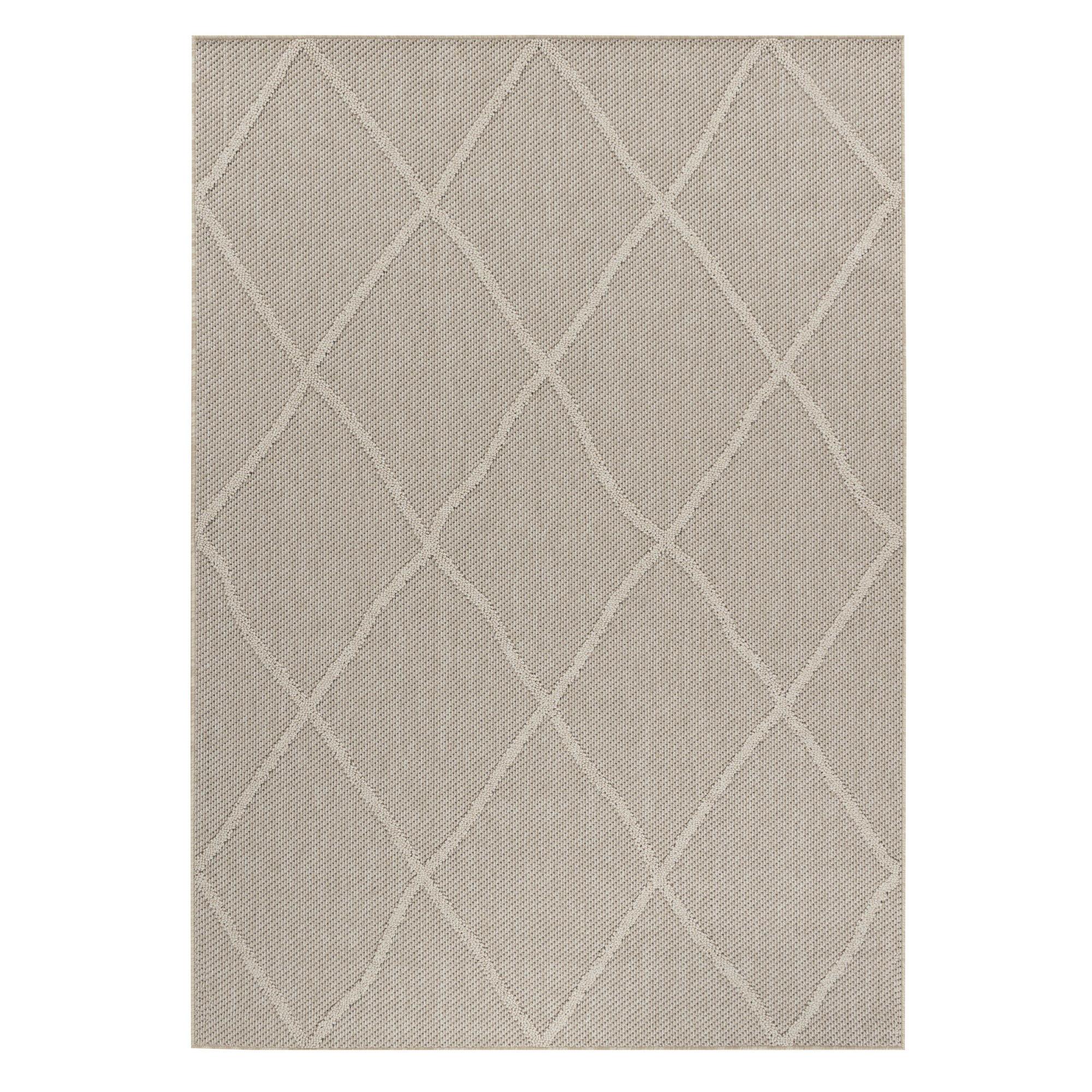 TEPPICH Outdoor IMST in Beige, im Boho-Stil, 240 x 340 cm - Beige, Textil (240/340cm) - KADIMA DESIGN