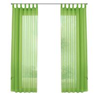 2 SCHLAUFENGARDINEN Voile 245x140 cm Apfelgrün - Grün, Textil (140/245cm) - Gardinenbox.eu