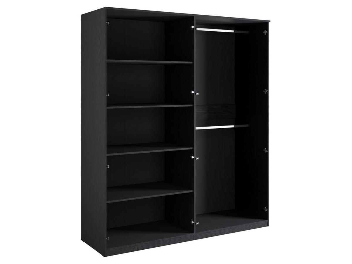 DREHTÜRENSCHRANK FRAYN 179,4/209,1/58,5cm 4-türig Graphit - Graphitfarben, Holzwerkstoff (179.4/209.1/58.5cm) - MASSENO
