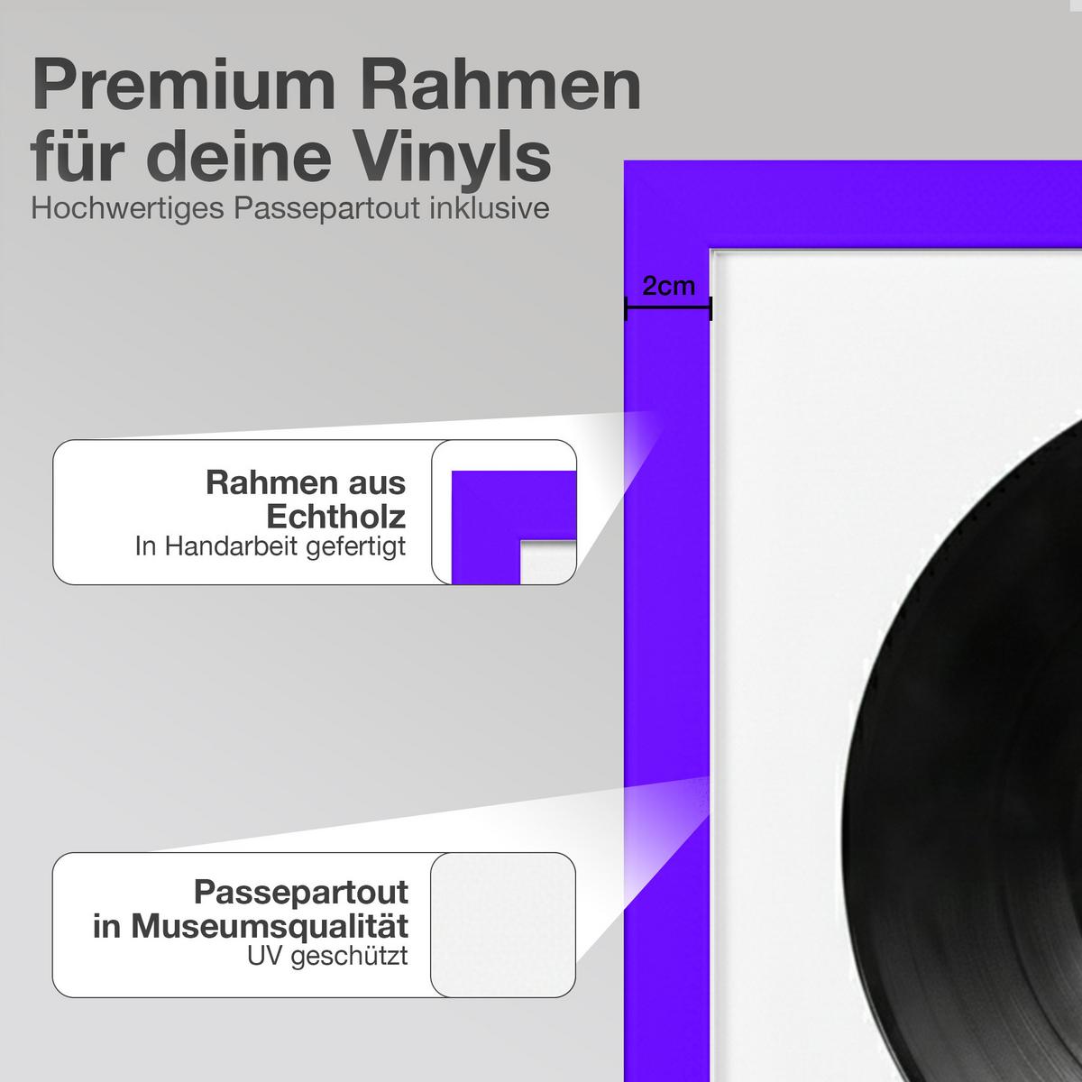 VINYL RAHMEN 40/40 für die Platte - Lila, Holz (40/40cm) - K-Möbel