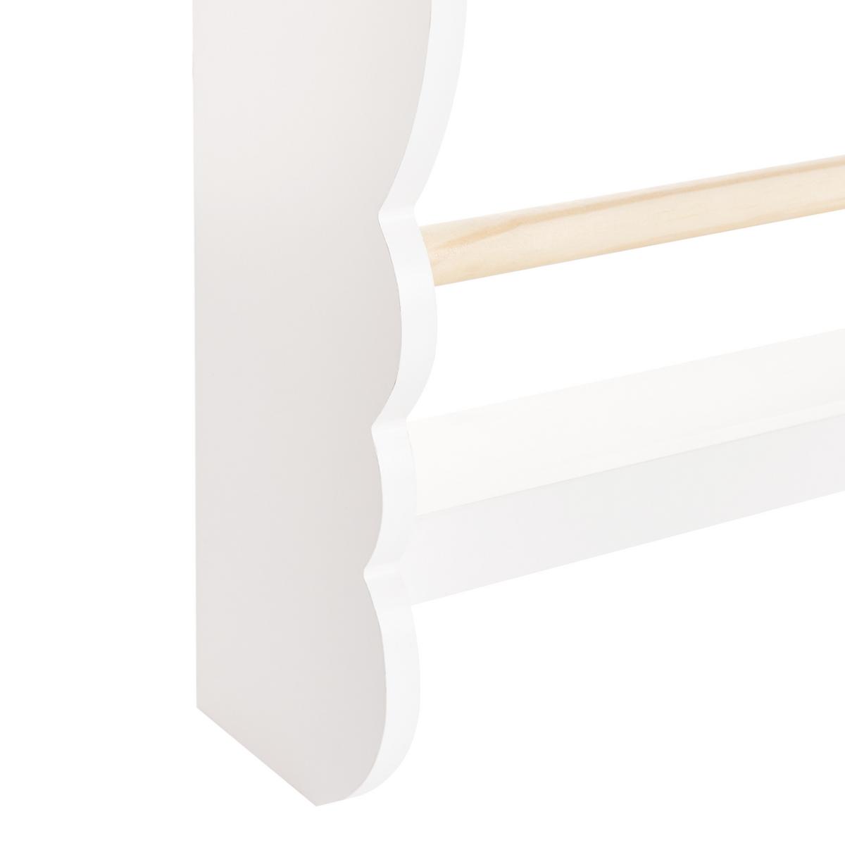 WANDREGAL 80 cm Weiß Rigolet - Weiß, Holzwerkstoff (43/80/14cm) - Beliani
