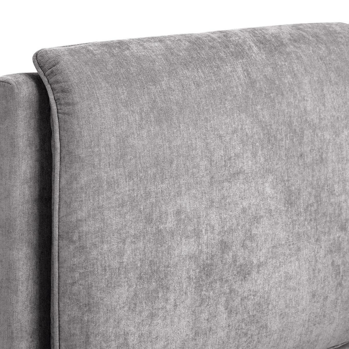 POLSTERBETT Nuit, Doppelbett 160x200 cm mit Schaumstoffmatratze 10 cm, Chenille-Stoff, Grau - Grau, Textil (160/200cm) - Beautysofa