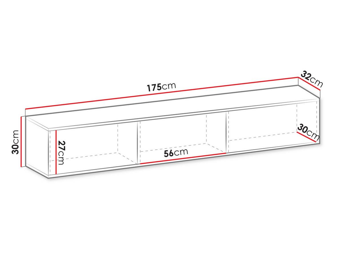 TV-LOWBOARD Oro I - Schwarz, Holzwerkstoff (175/30/32cm) - MIRJAN24