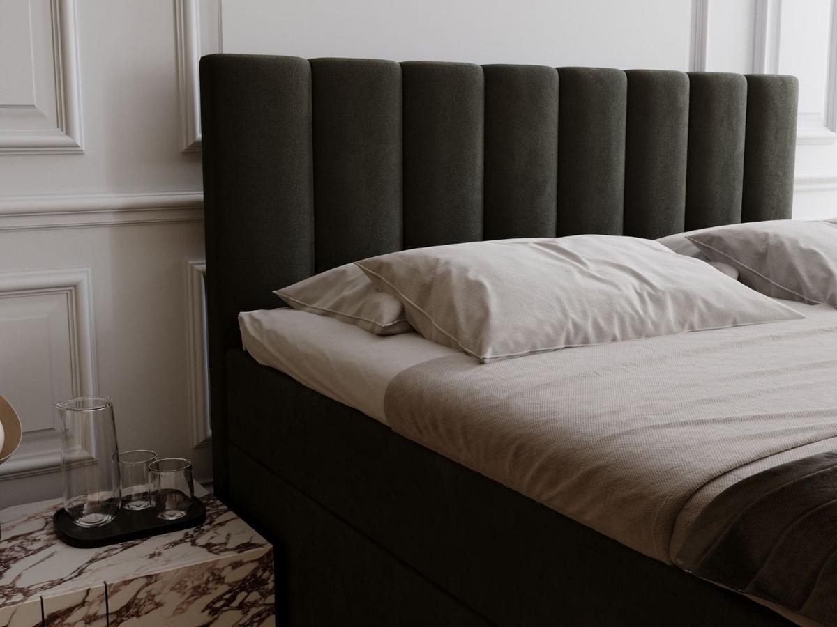 BOXBETT Mocca 160x200 Dunkelgrau - Dunkelgrau, Holz/Textil (160/200cm) - Graingold