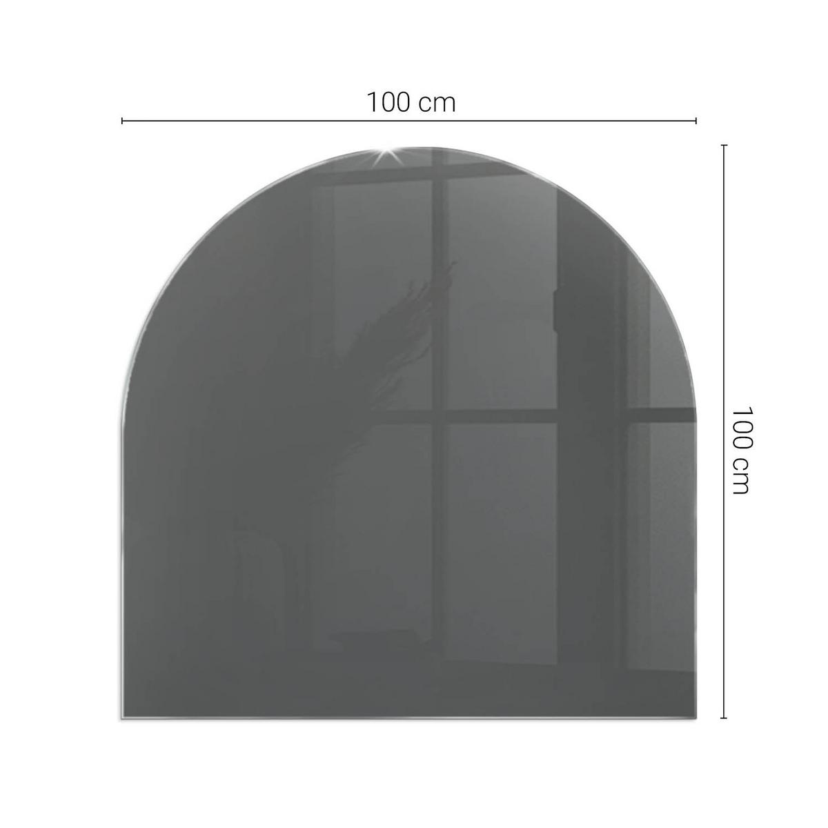 GLASPLATTE für Kamin 100x100 cm - Grau, Glas (100/100/0.4cm) - TULUP