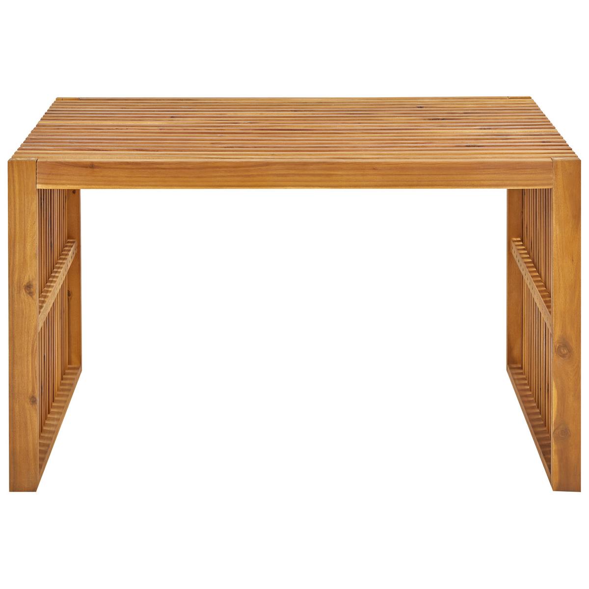 GARTENMÖBEL SET 4-Sitzer Akazienholz hellbraun 3-teilig Bellano - Hellbraun, Holz - Beliani