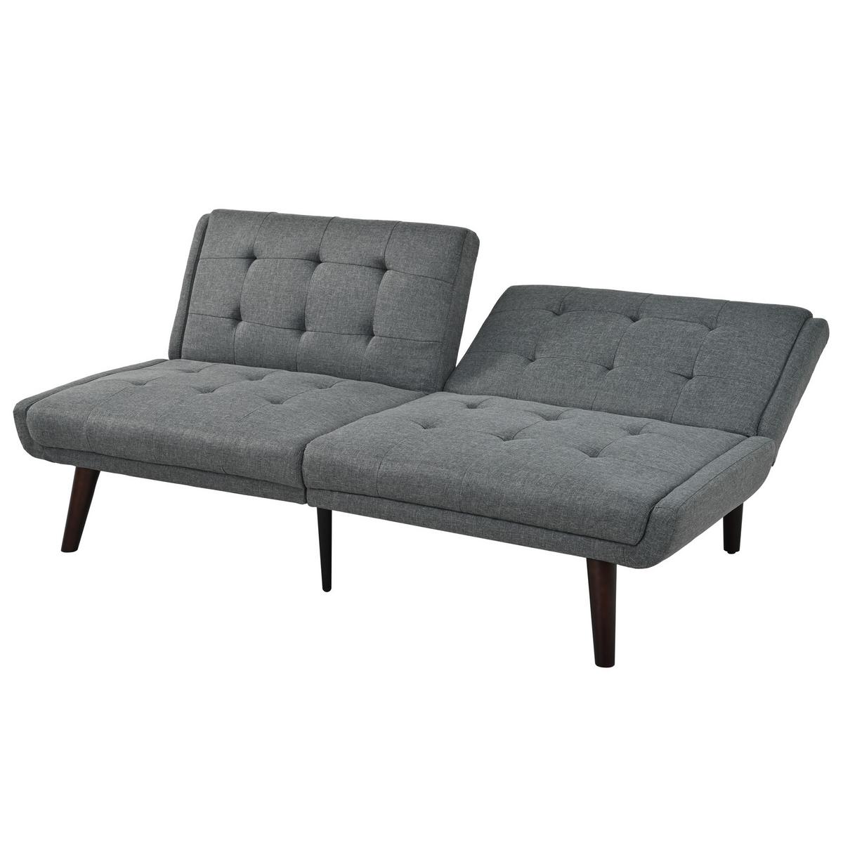 SCHLAFSOFA 157 cm breit mit Bettfunktion - Dunkelgrau, Textil (157/70/51cm) - Urban Meuble