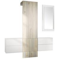 GARDEROBE Carlton Paneel in Eiche Nordic - Silbereichenfarben, Holzwerkstoff (157/193/35cm) - Vladon