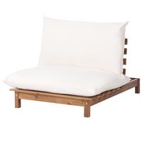 SONNENLIEGE Braun Suno - Hellbraun/Beige, Holz (85/61/117cm) - Beliani