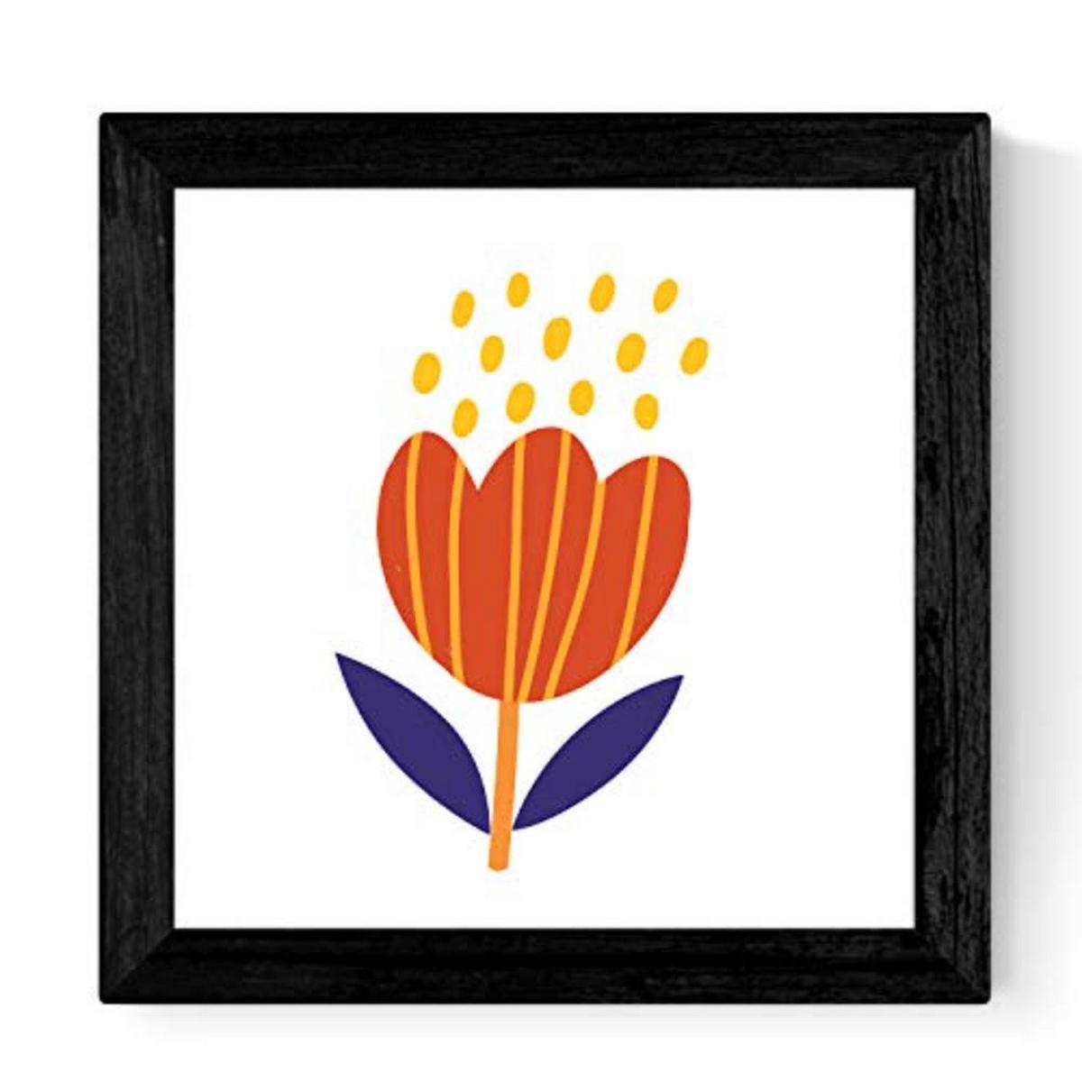 POSTER Set mit 4 Wildblumen Nordic Scandinavian 30x30 cm Rahmenlos - Klar, Papier (30/3cm) - Nacnic