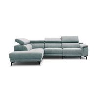 ECKSOFA FIERO 5-Sitzer mit 1 Relaxfunktion, mintgrün - Mintgrün, Holzwerkstoff/Textil (228/290cm) - Wozimo