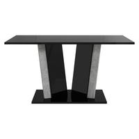 COUCHTISCH Doha II - Schwarz Hochglanz/Grau, Holzwerkstoff (60/100/55cm) - MIRJAN24