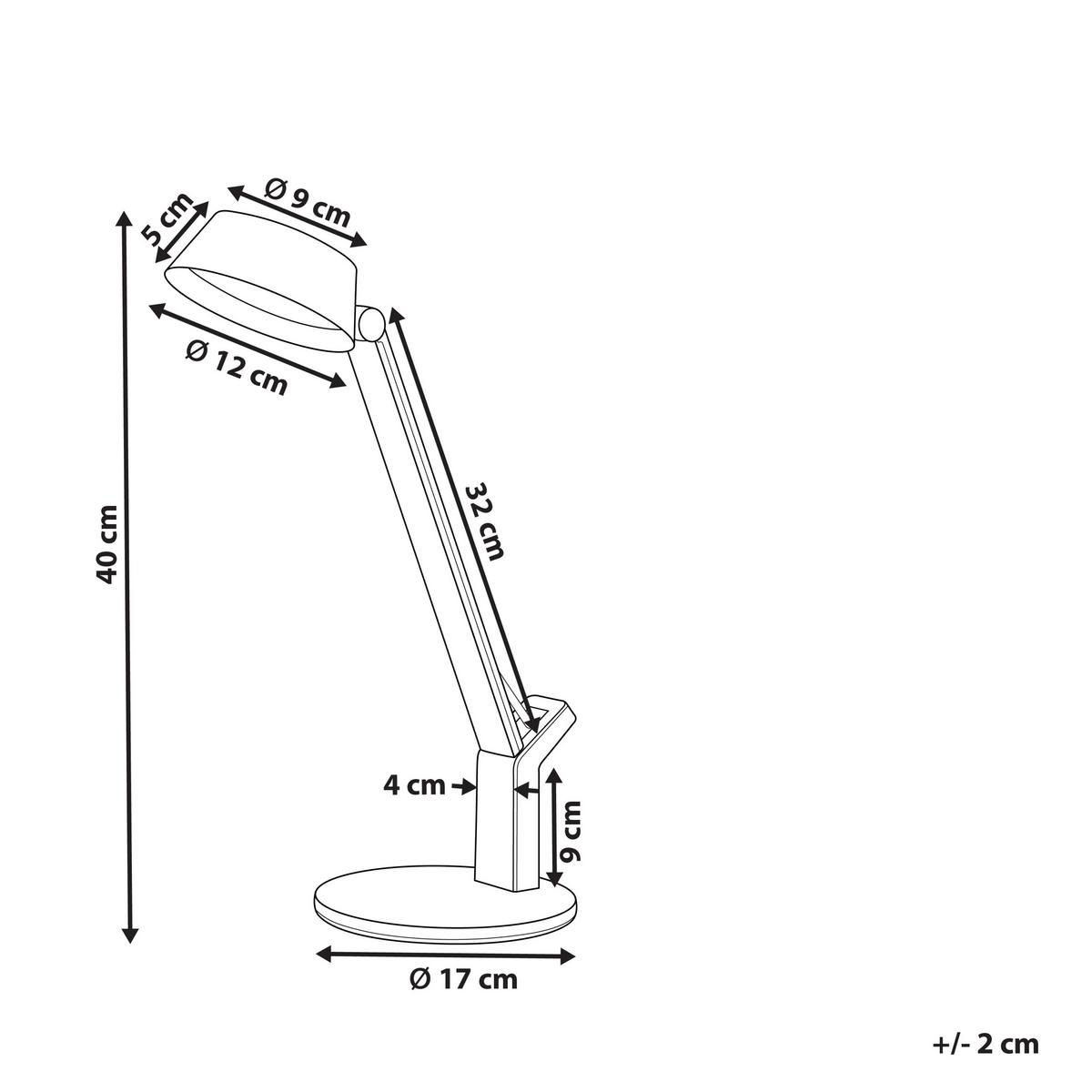 SCHREIBTISCHLAMPE Chamaeleon 17/17/40 cm - Messingfarben, Metall (17/17/40cm) - Beliani