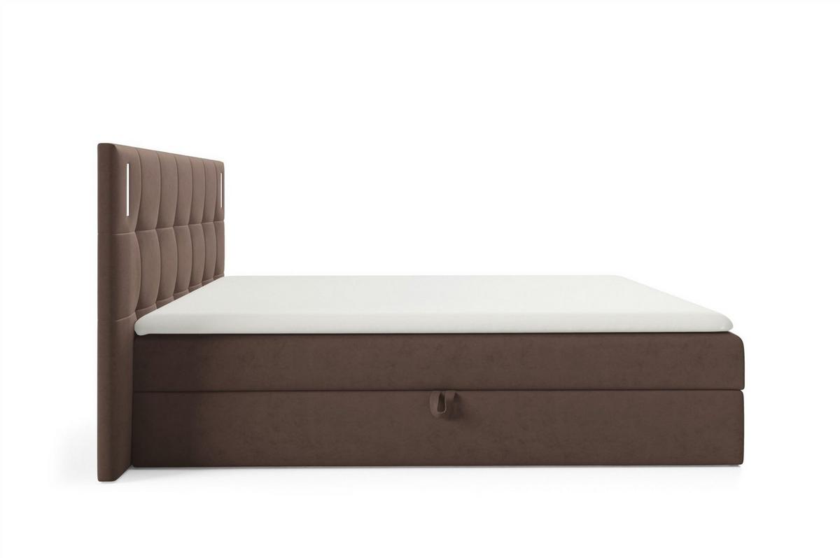 BOXBETT Martim - Braun, Holzwerkstoff/Textil (180/200cm) - Fun Möbel
