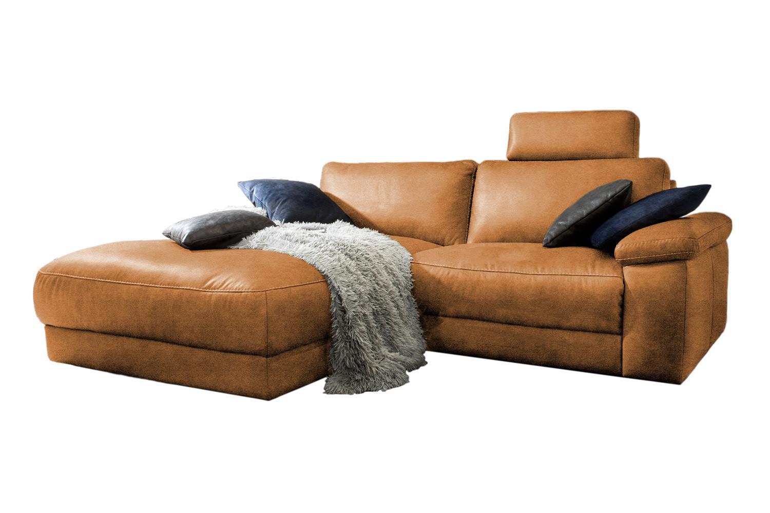 ECKSOFA MOTORISCHER RELAXFUNKTION LOLA Braun Webstoff Relaxfunktion - Schwarz/Braun, Textil (233/178cm) - KAWOLA