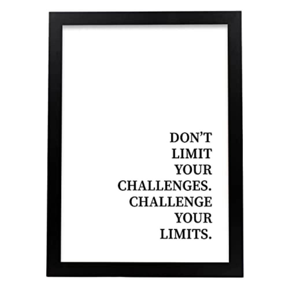 POSTER Inspirierende Kunst – Dont Limit A3 Schwarzer Rahmen - Schwarz, Papier (29.7/5/42cm) - Nacnic