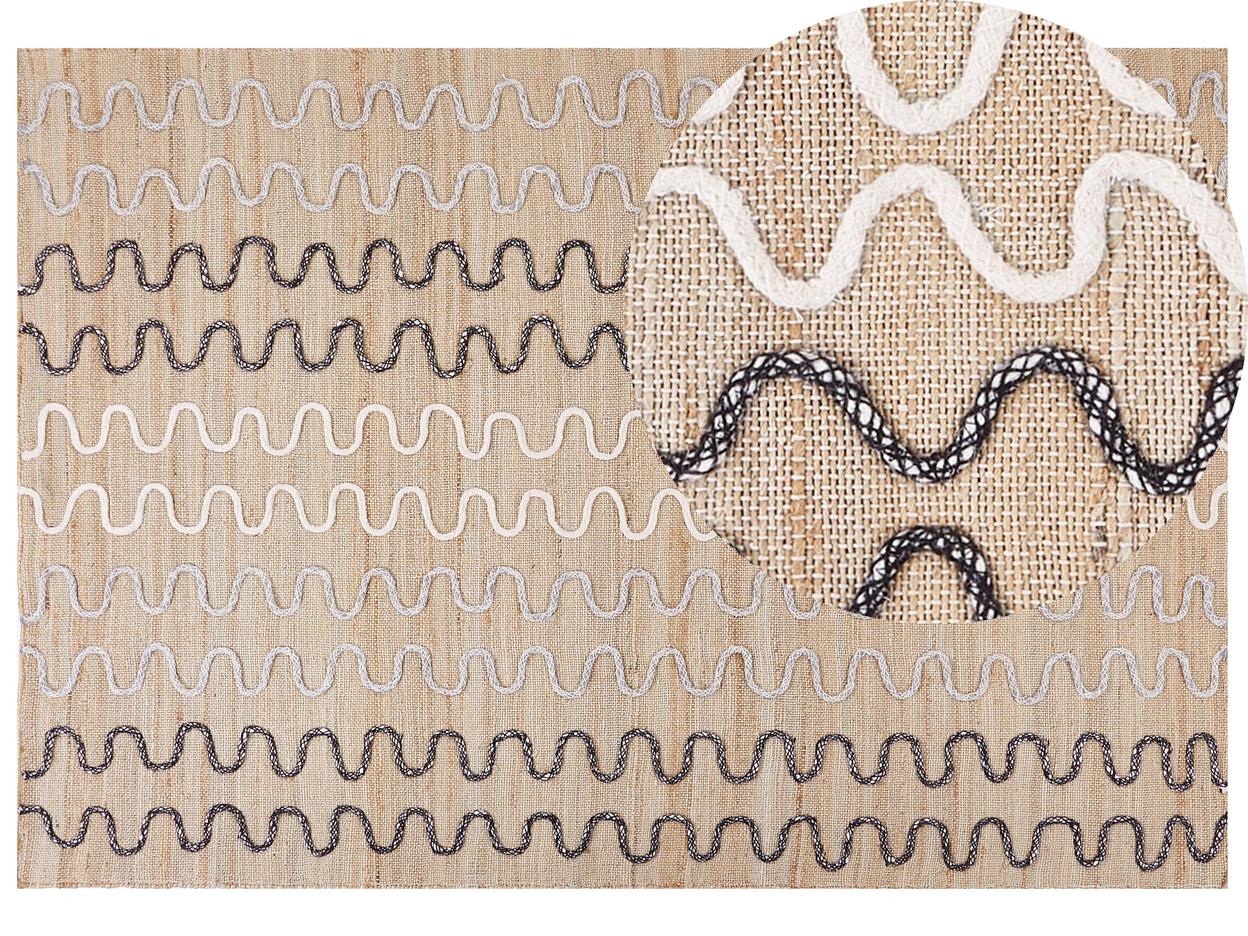 KURZFLOR-TEPPICH Sogut 230/160 cm - Beige, Naturmaterialien (160/230cm) - Beliani