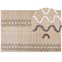 KURZFLOR-TEPPICH Sogut 230/160 cm - Beige, Naturmaterialien (160/230cm) - Beliani