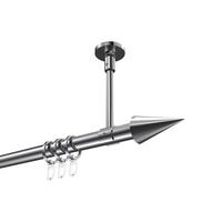 GARDINENSTANGE Sonette Savio 140 cm, 1-läufig, 20 mm Ø Chrom - Chromfarben, Metall (140cm) - INTERDECO