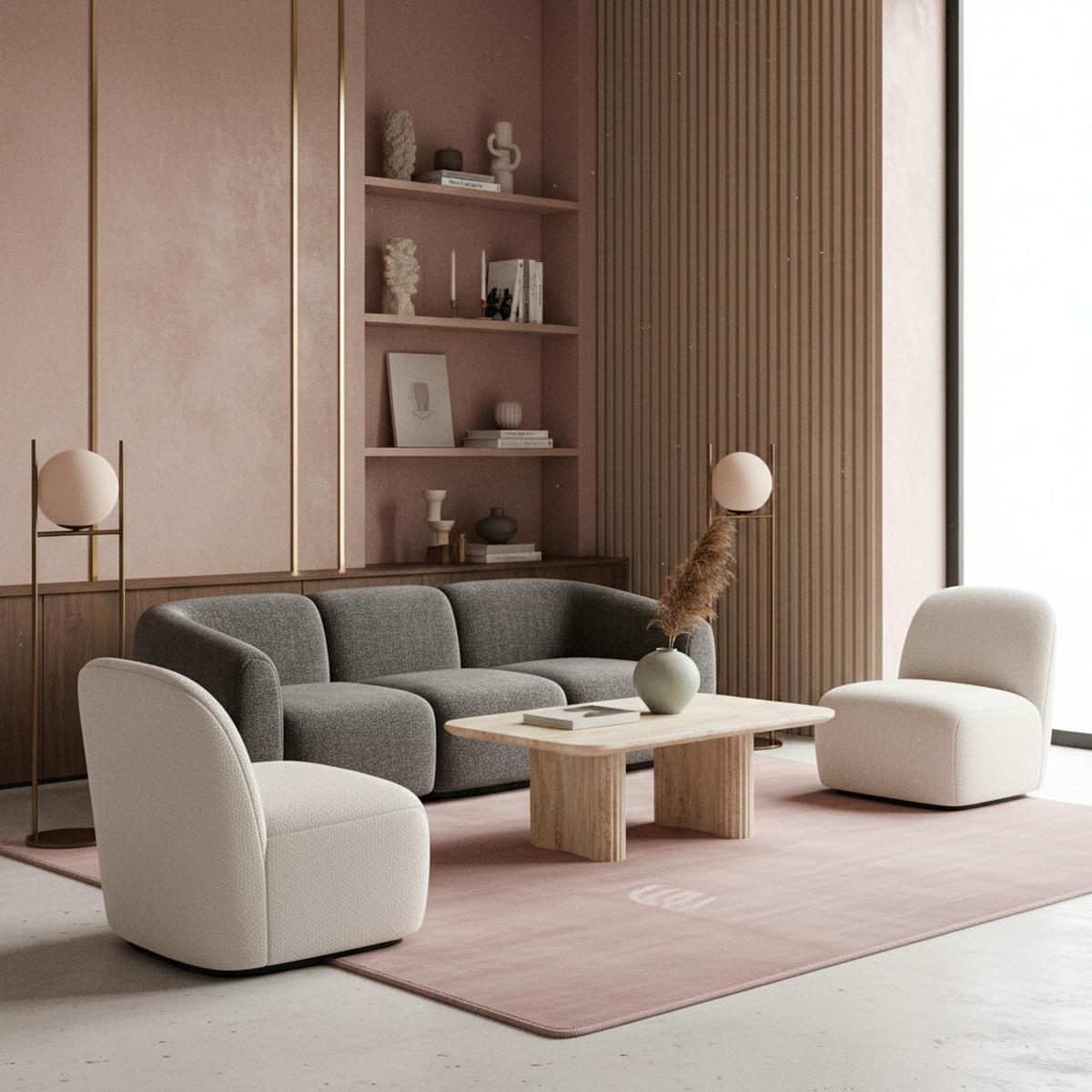 TEPPICH Kurzflor Waschbar LECH in Rosa, einfarbig, 80 x 250 cm - Rosa, Textil (250/80cm) - KADIMA DESIGN