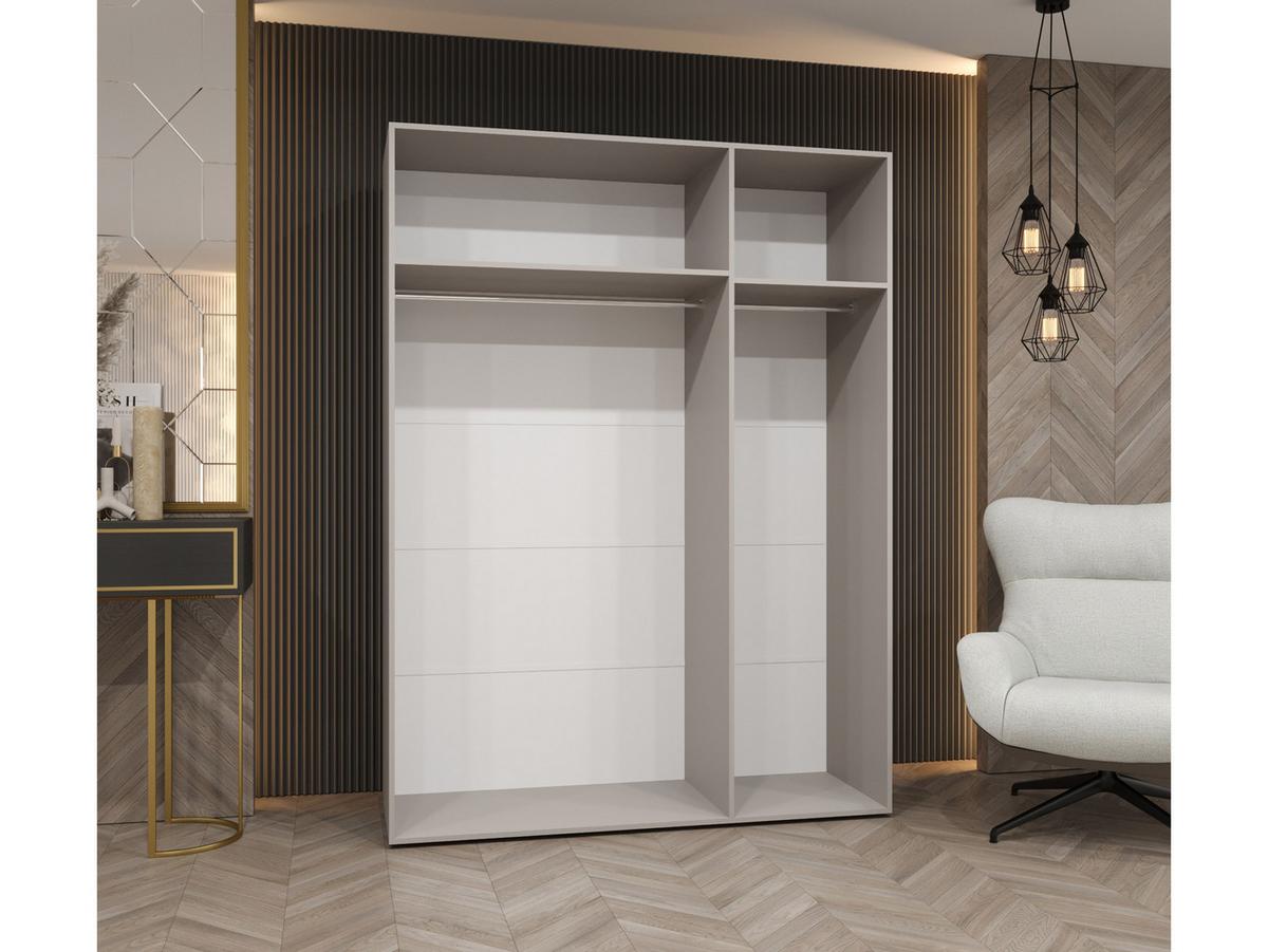 DREHTÜRENSCHRANK Mila I 150 - Kaschmir/Goldfarben, Holzwerkstoff/Kunststoff (150/202/52cm) - MIRJAN24