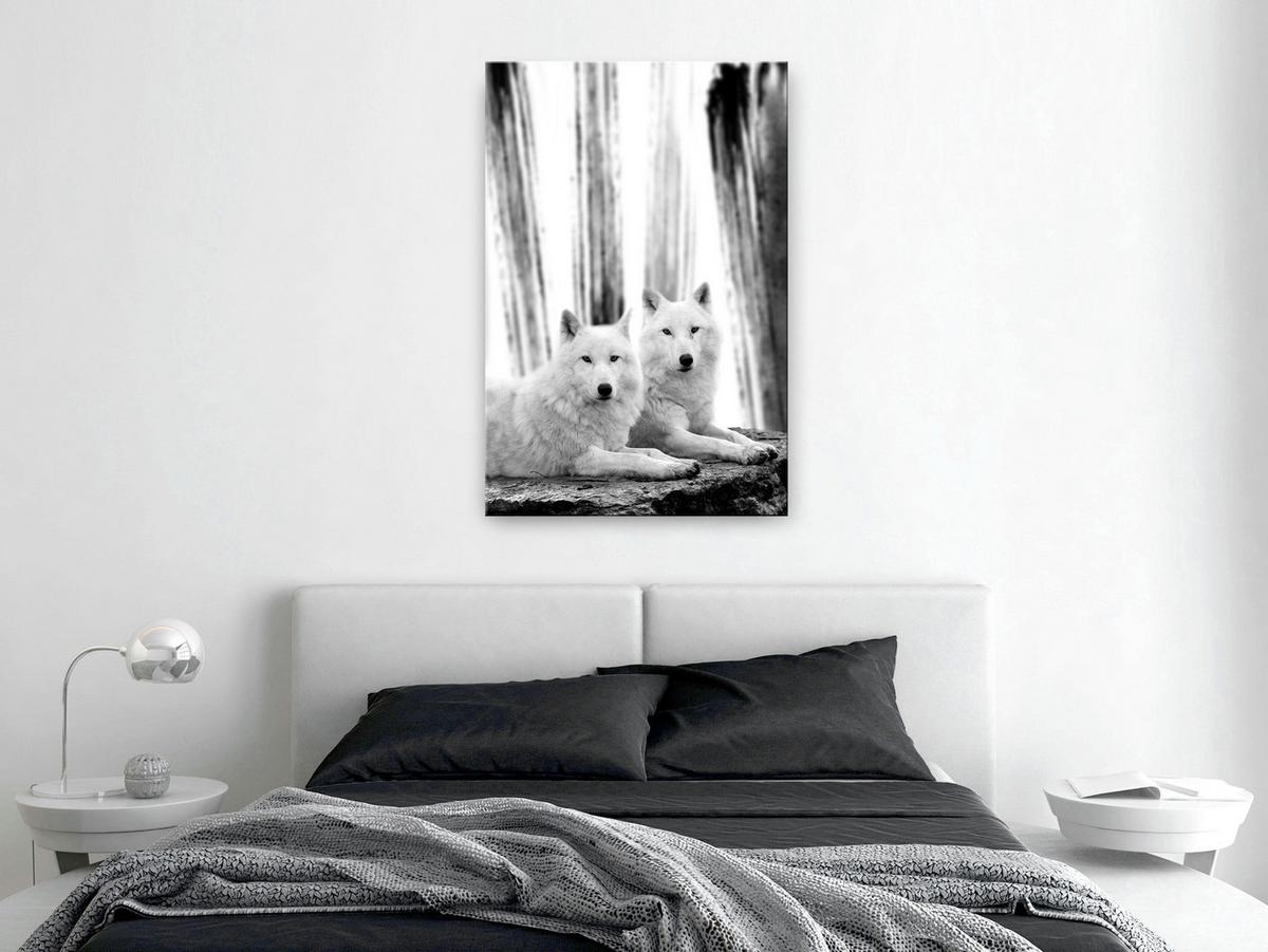 KUNSTDRUCK Schwarz-Weiß 60/90 cm - Schwarz, Textil (60/90cm) - KUNSTLOFT