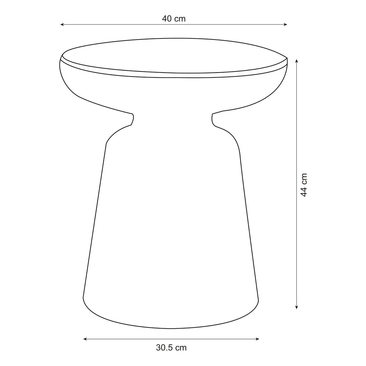 BEISTELLTISCH Posio - Weiß, Kunststoff (40/40/44cm) - [en.casa]