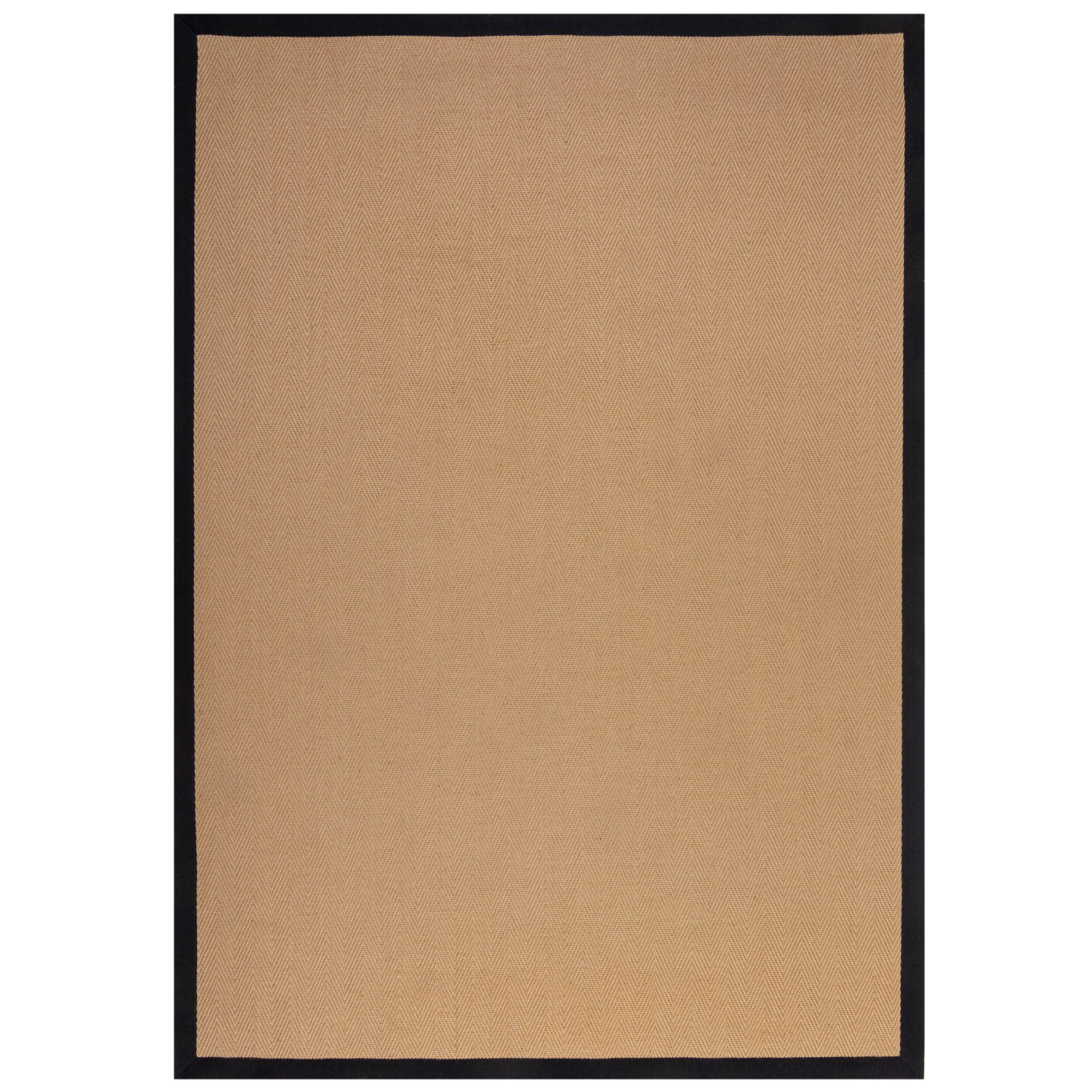 JUTETEPPICH TRENT, geometrisch, Braun-Schwarz, 200 x 290 cm - Schwarz/Naturfarben, Textil (200/290cm) - KADIMA DESIGN