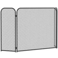 KAMINSCHUTZGITTER Metall Schwarz - Schwarz, Metall (1/50/100cm) - HOMCOM