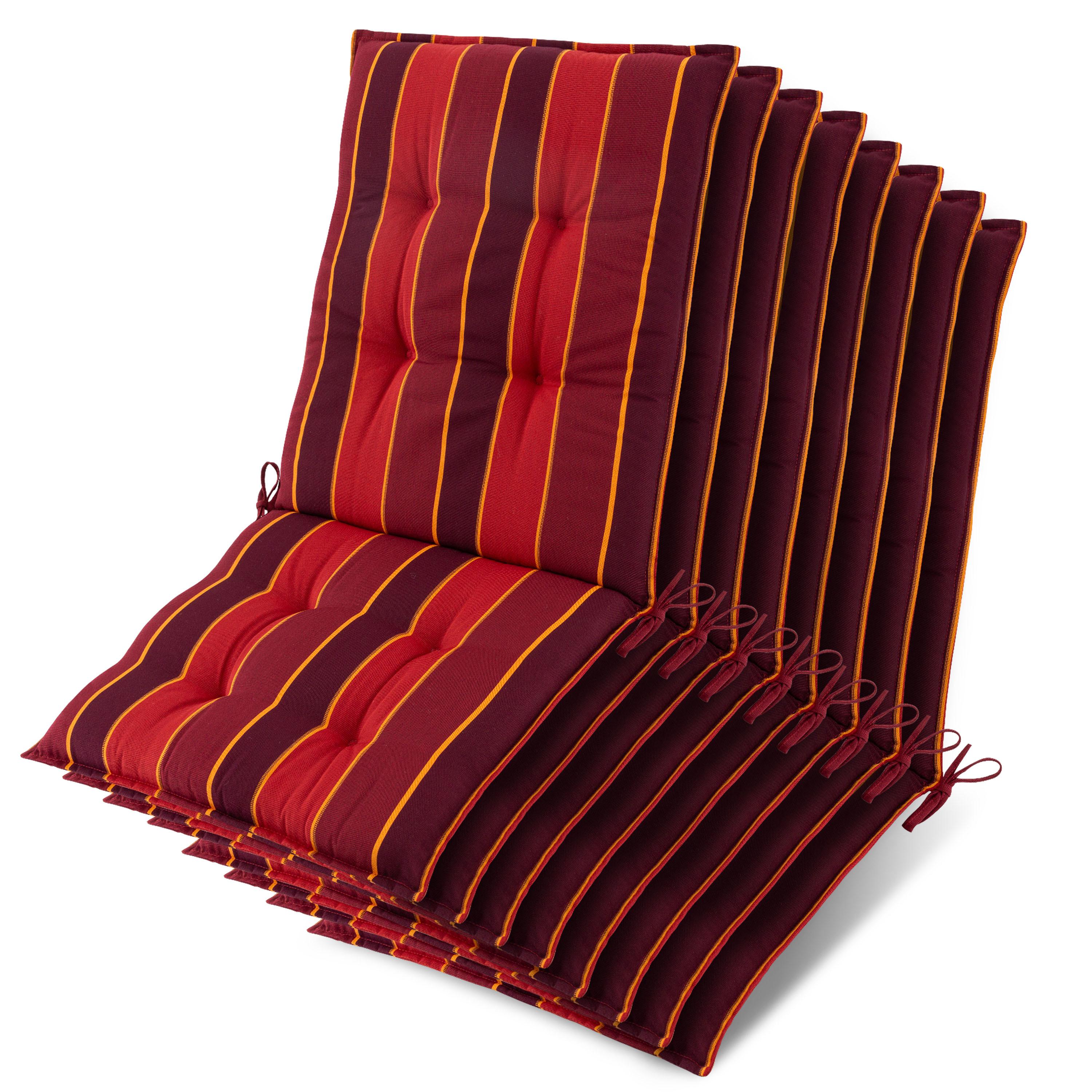 NIEDERLEHNER Sun-NL 105x50x8cm Rot-Gestreift (8tlg) - Rot, Textil (50/100cm) - Beautissu 