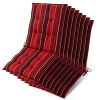 NIEDERLEHNER Sun-NL 105x50x8cm Rot-Gestreift (8tlg) - Rot, Textil (50/100cm) - Beautissu 