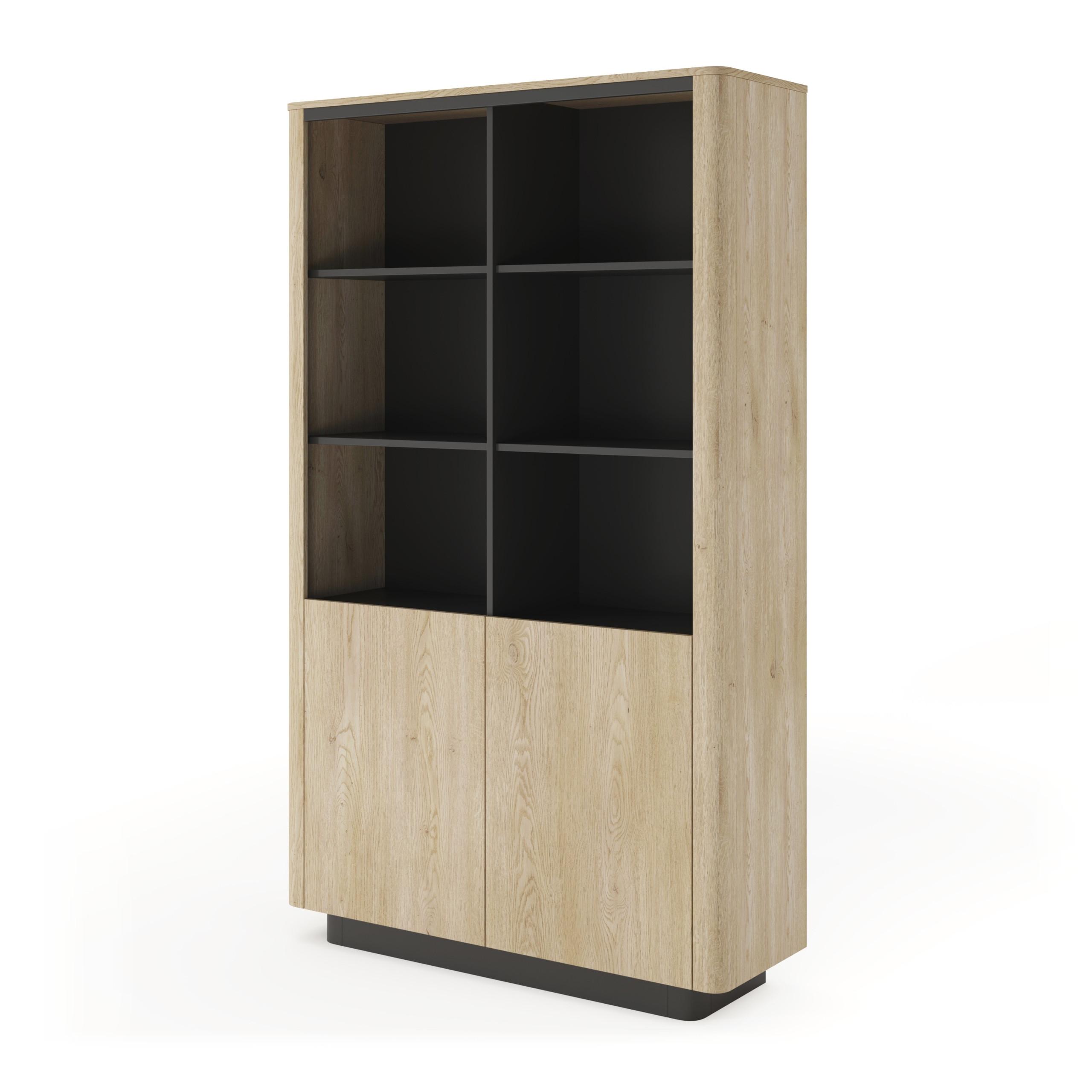 BÜCHERREGAL OMBRA 113,2x38,1x190,1 cm, Regal Eichefarben - Eichefarben, Holzwerkstoff (113.2/190.1/38.1cm) - MASSENO