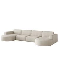 WOHNLANDSCHAFT Palma Xl Stoff Noel - Beige, Holzwerkstoff/Textil (282/78/165cm) - Fun Möbel