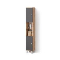 BADSCHRANK Fucino Eiche 30 x 190 cm - Eichefarben, Holzwerkstoff (30/190/30cm) - Livinity®