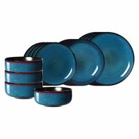 EINSTEIGER-SET Bali blau 16-tlg. - Blau, Keramik (2/2/2cm) - Ritzenhoff Breker