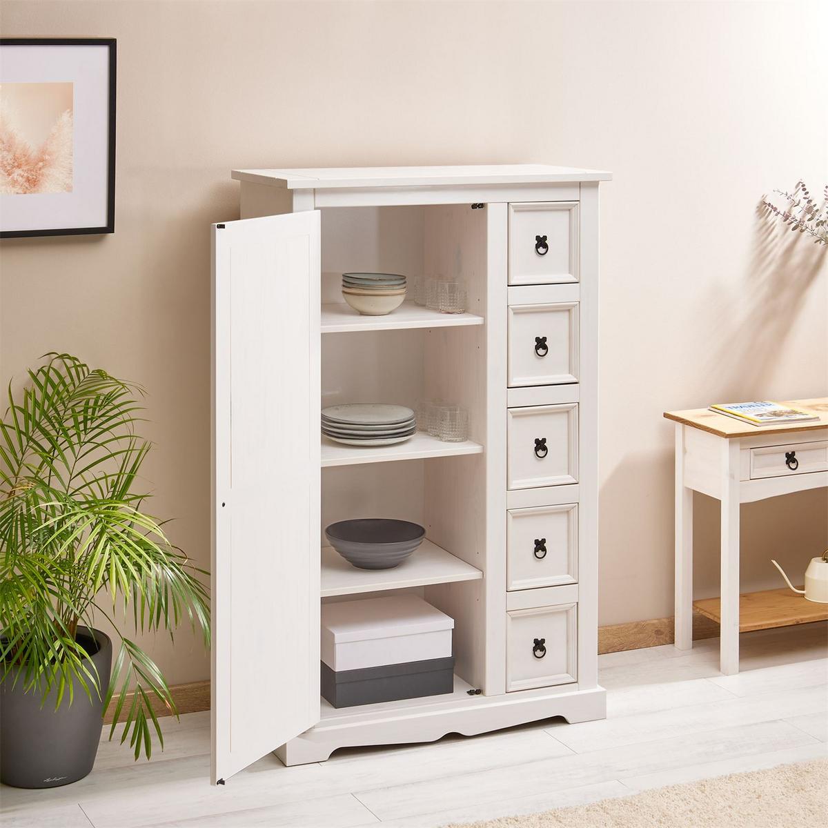 KOMMODE TEQUILA weiß - Weiß, Holz (95/150/45cm) - IDIMEX
