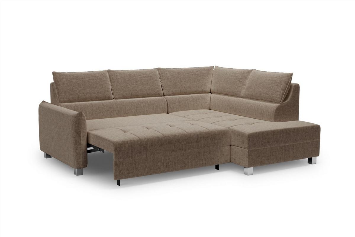 ECKSOFA Marno - Taupe, Holzwerkstoff/Textil (260/200cm) - Fun Möbel