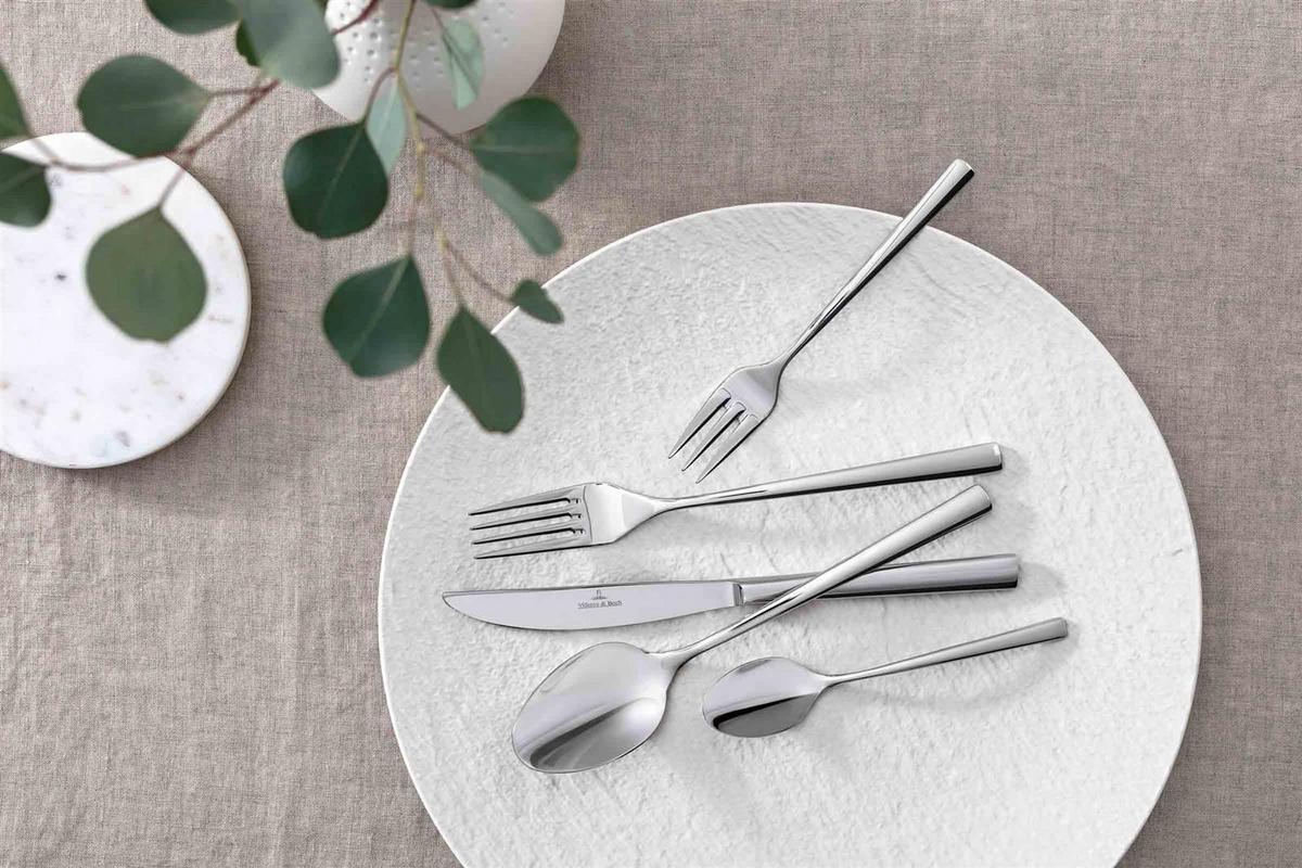 TAFELBESTECK Piemont silber 180-tlg. - Silberfarben, Metall - Villeroy & Boch