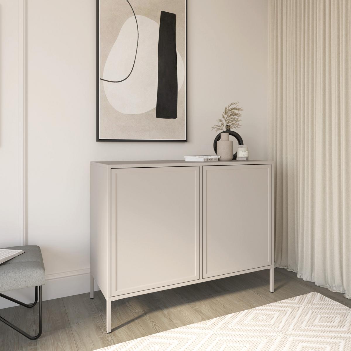 SIDEBOARD Velveto Kaschmir 100 cm - Kaschmir, Holzwerkstoff/Metall (100/86/40cm) - Selsey