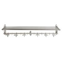 WANDGARDEROBE aus versilbertem Messing - 100/20/28 cm - Silberfarben, Metall (28/28/28cm) - Signature