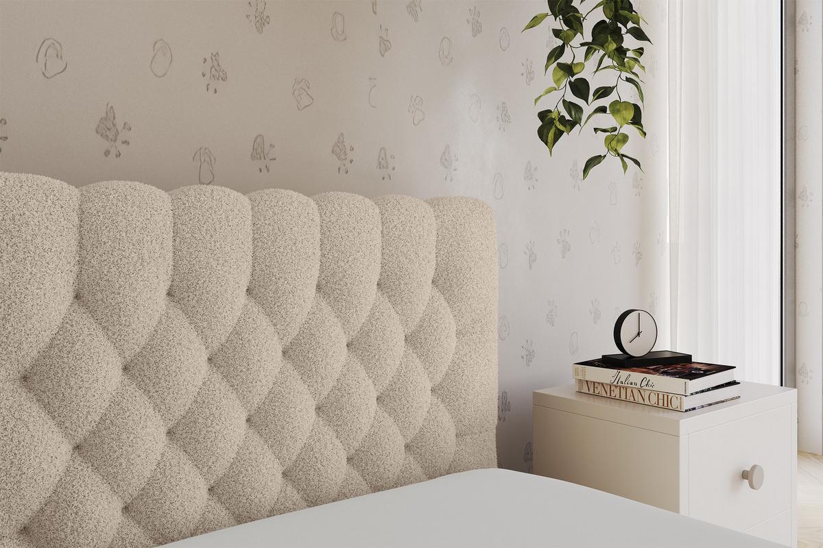 EINZELLBETT Jugendbett mit Bettkasten und Matratze H3/H4, Links - MULY 100x200 Dunkelbeige - Cappuccino, Holzwerkstoff/Textil (100/200cm) - ALTDECOR