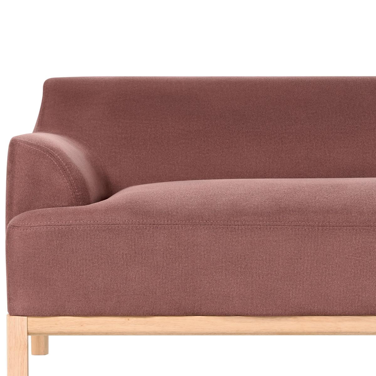 ECKSOFA 3-Sitzer Stoff Burgunderrot linksseitig Sosjo - Dunkelrot, Textil (251/132cm) - Beliani