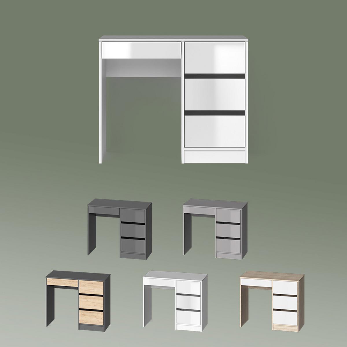 SCHMINKTISCH Imola Anthrazit/Goldkraft Eiche ohne Spiegel - Honigeiche/Anthrazit, Holzwerkstoff (55/90/75cm) - Livinity®