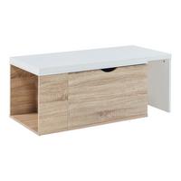 BEISTELLTISCH Österåker - Braun/Weiß, Holzwerkstoff (47.5/100/40cm) - [en.casa]