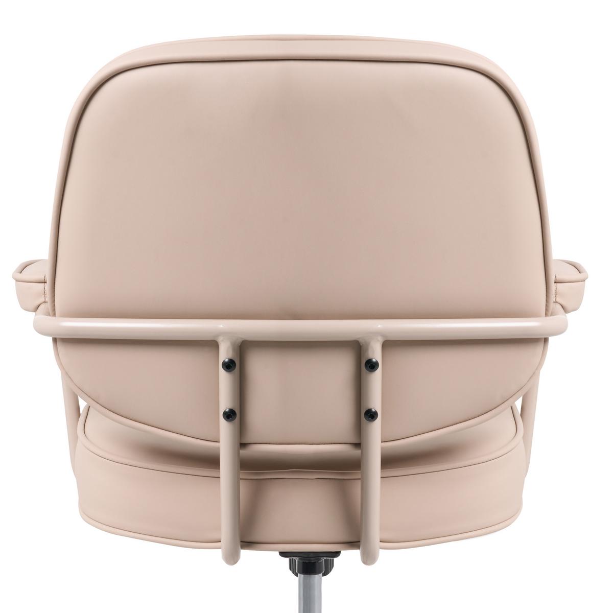 SCHREIBTISCHSTUHL Kunstleder Sandbeige Paramus - Sandfarben, Kunststoff (60/81/65cm) - Beliani