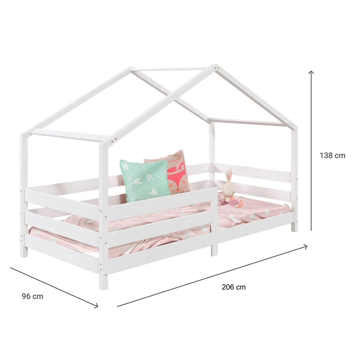 HAUSBETT RENA 90X200 CM - Weiß, Holz (96/138/206cm) - IDIMEX