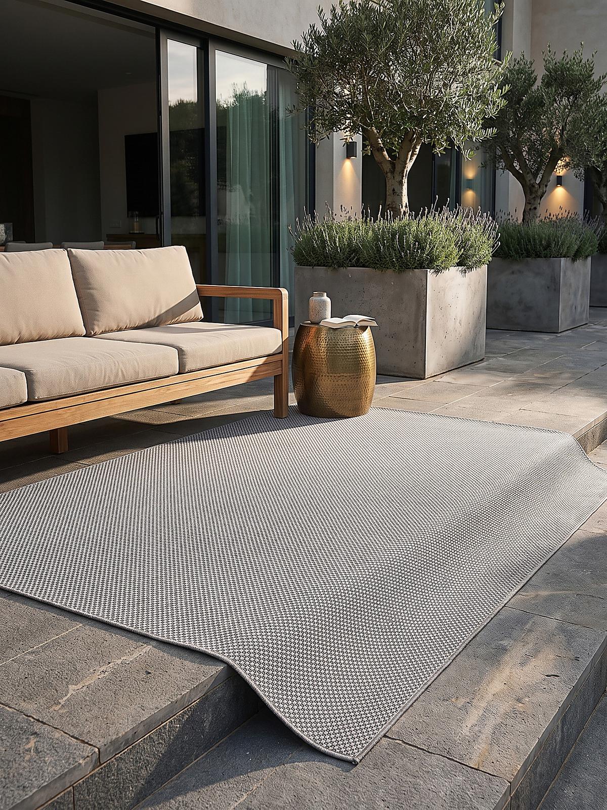 FLACHWEBTEPPICH Uni BORNO Polypropylen Grau 200 x 280 cm - Grau, Textil (200/280cm) - KADIMA DESIGN
