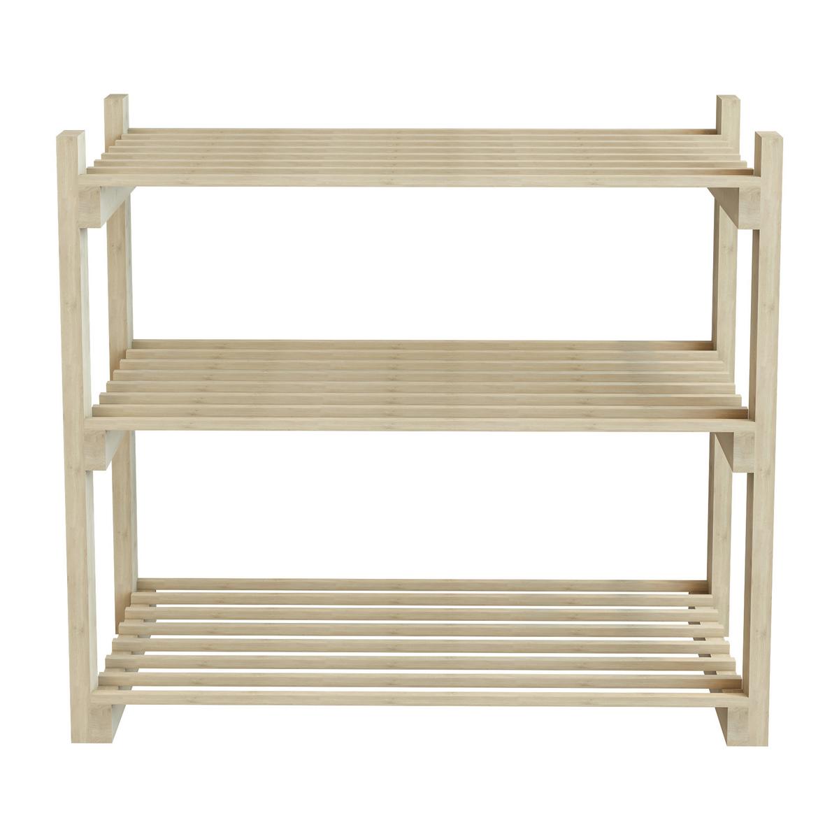 SCHUHREGAL Them - Naturfarben, Holz (68/60/30cm) - [en.casa]
